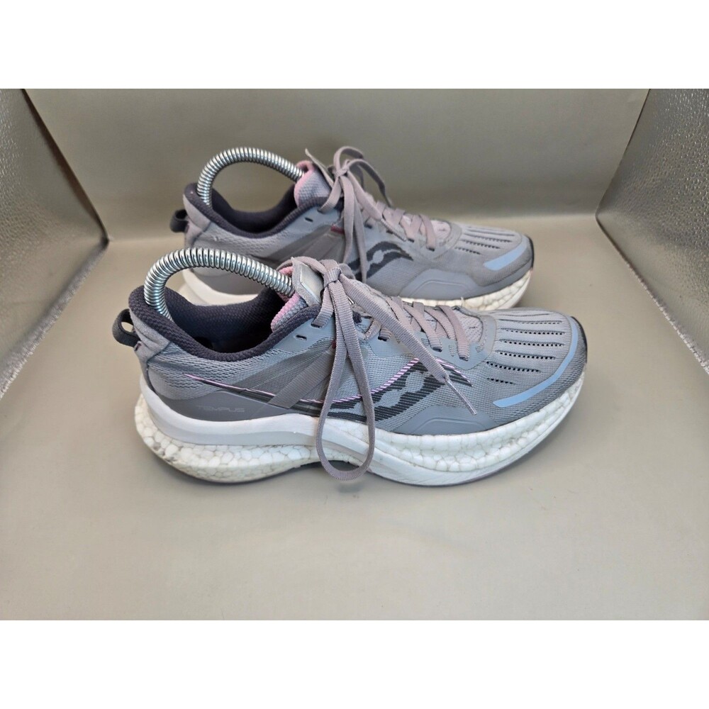 Saucony Tempus Shoes Women's 7 Alloy Quartz Road Running Athletic Gym Sneakers